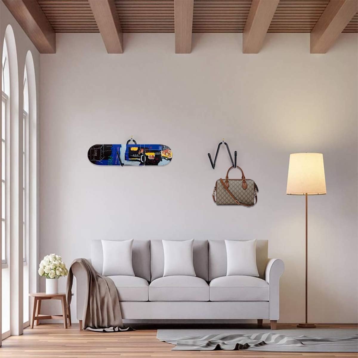 Set van 2 Wandbeugels voor Skateboards, Longboards en Gitaren - Inclusief Schroeven voor Eenvoudige Bevestiging aan de Muur