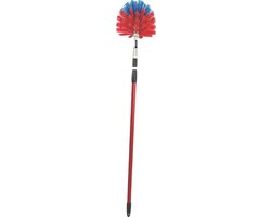 Stofdoek Telescoopsteel - Plumeau Ragebol - Hoge Plekken Schoonmaken - Verstelbaar tot 175cm - 175 cm - Rood Blauw — afbeelding 3