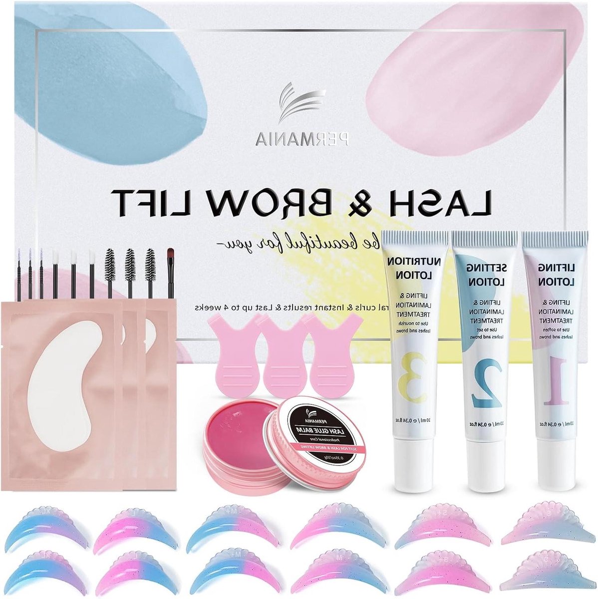 Wimperlift Kit - Wimpergolf Set - Salon Resultaten - Zachte Formule - 4 Weken Effect - N.v.t.