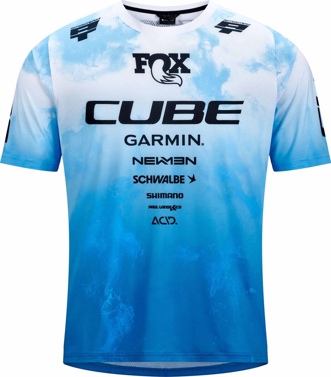 CUBE Fietsshirt MTB JERSEY X ACTIONTEAM S/S TOPAS BLUE XXXL