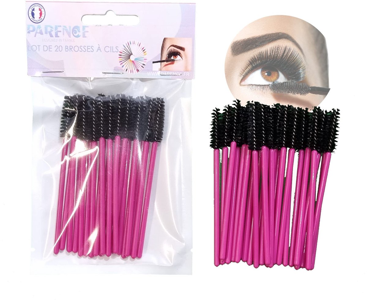 Wimperborstels 20 stuks - semi-herbruikbaar - zachte premium vezels - ideaal voor make-up - ShopVlot
