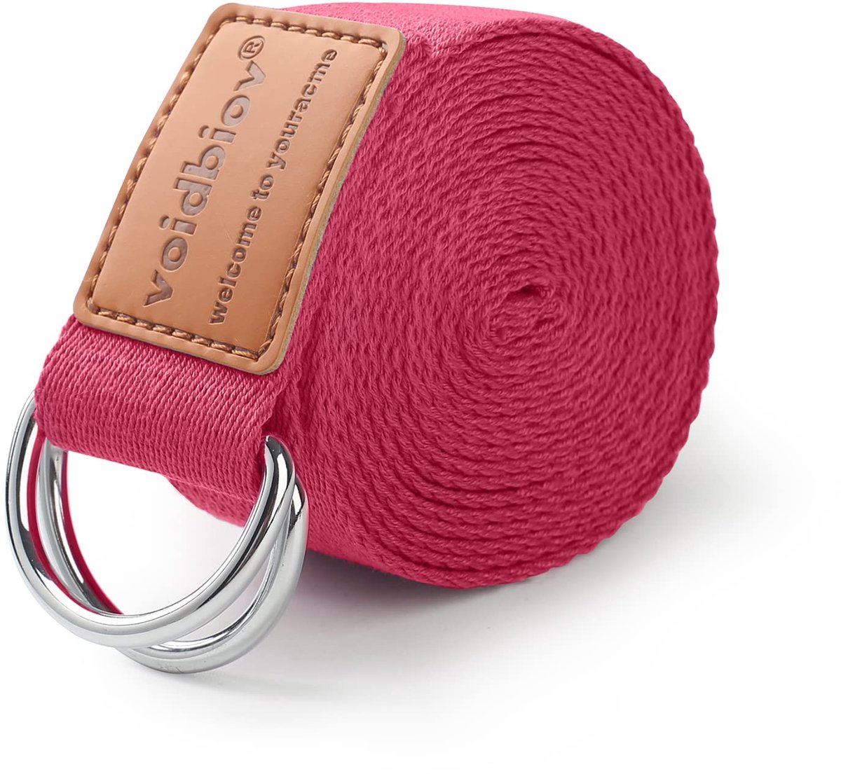 Yoga riem 1.85/2.5M - D-ring gesp - Natuurlijk katoen - Verbetert flexibiliteit - ShopVlot