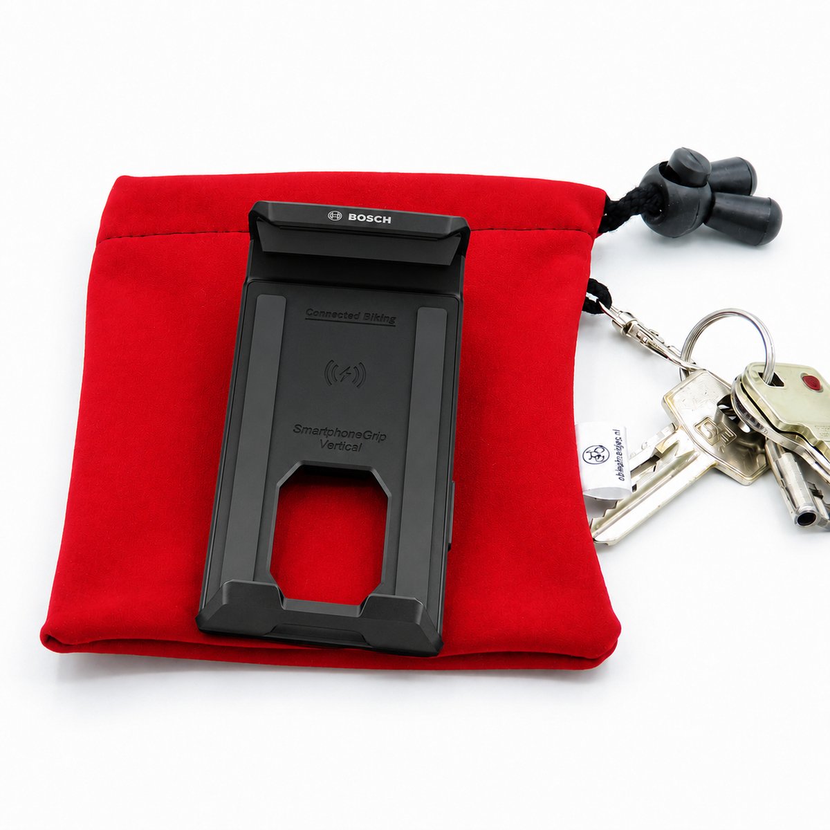 Ebike hoesje xl display Bosch Smartphone grip verticaal Rood softshell DLX