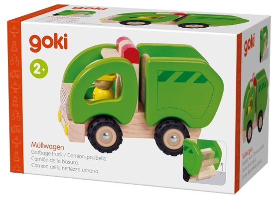 Goki Houten Vuilniswagen van goki — afbeelding 4