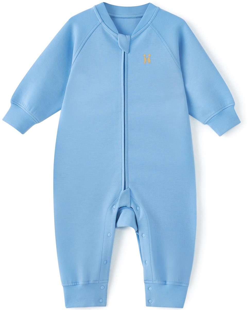 Slaapzak, babyslaapzak van 100% katoen, TOG 1,0, aantrekbare zak voor de zomer, blauw, 12-24 Maanden - ShopVlot