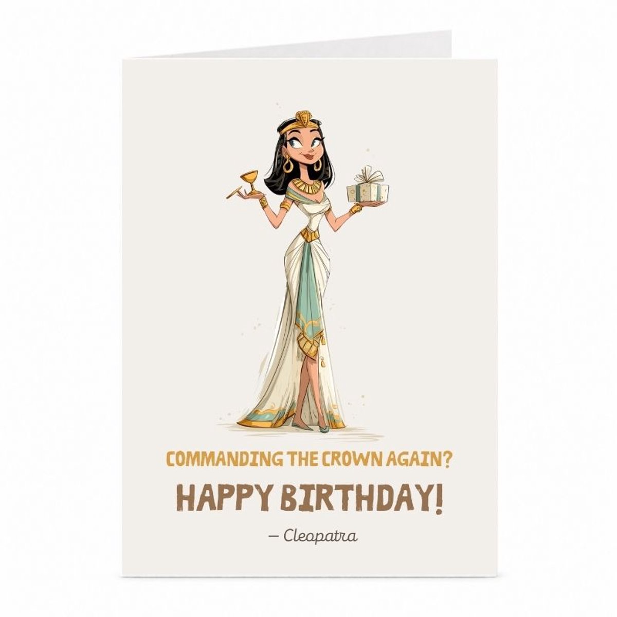 Cleopatra - Verjaardagskaart - JustTheCardGuy - A6 met envelop