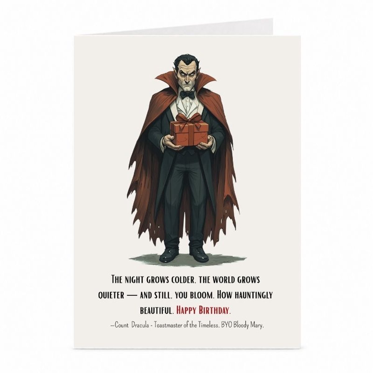 Graaf Dracula - Verjaardagskaart - JustTheCardGuy - A6 met envelop