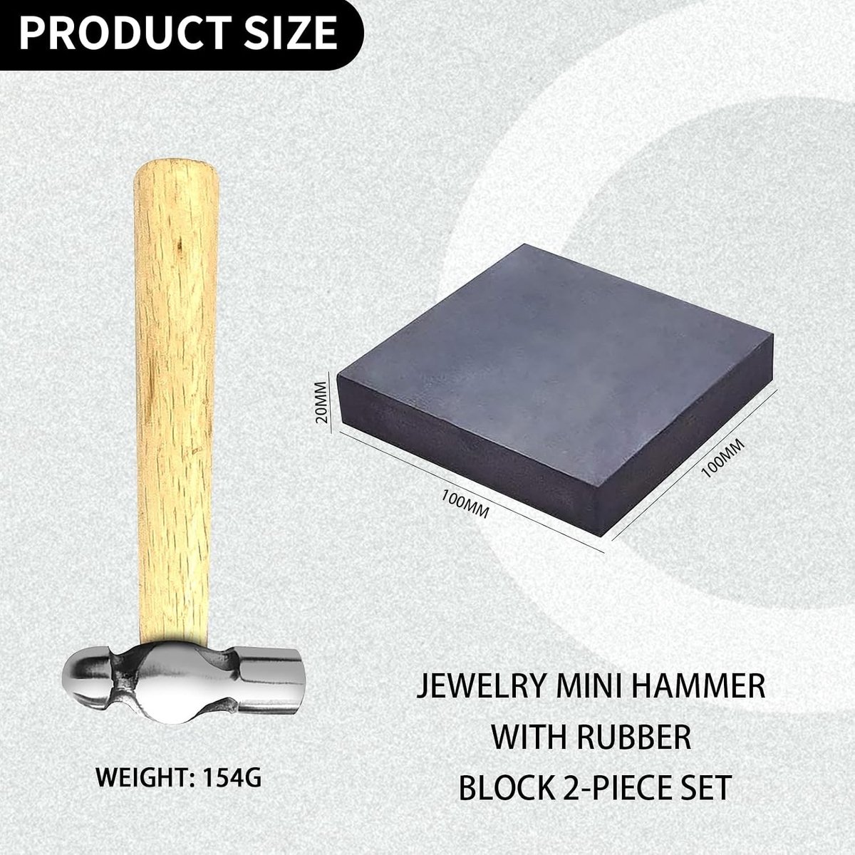 Mini Hamer voor Sieradenmaken met IJzeren Kop en Houten Handvat - Perfect voor DIY Klussen en Ambachten
