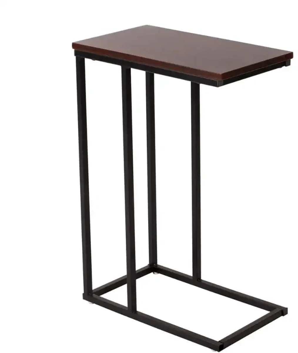 Bijzettafel Zwart - Multifunctioneel Design - Laptop- en Koffietafel - 45x25 cm - Zwart