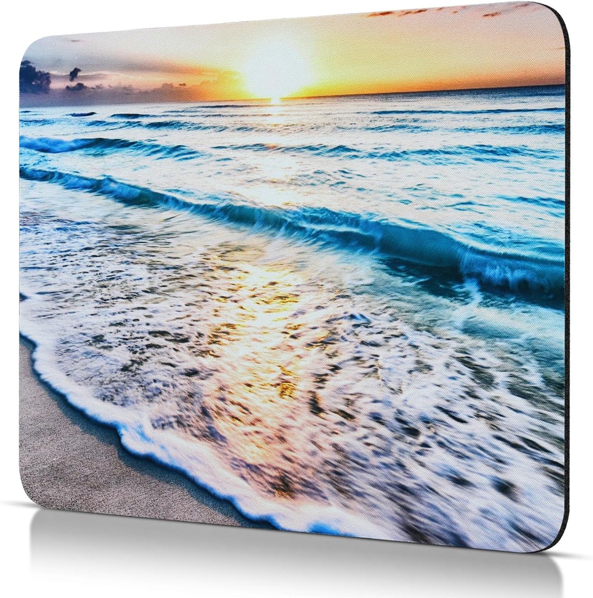Muismat kleine muismat 240 x 200 mm - motief zonsondergang - kleurrijk design - perfect voor thuis of op kantoor - ShopVlot