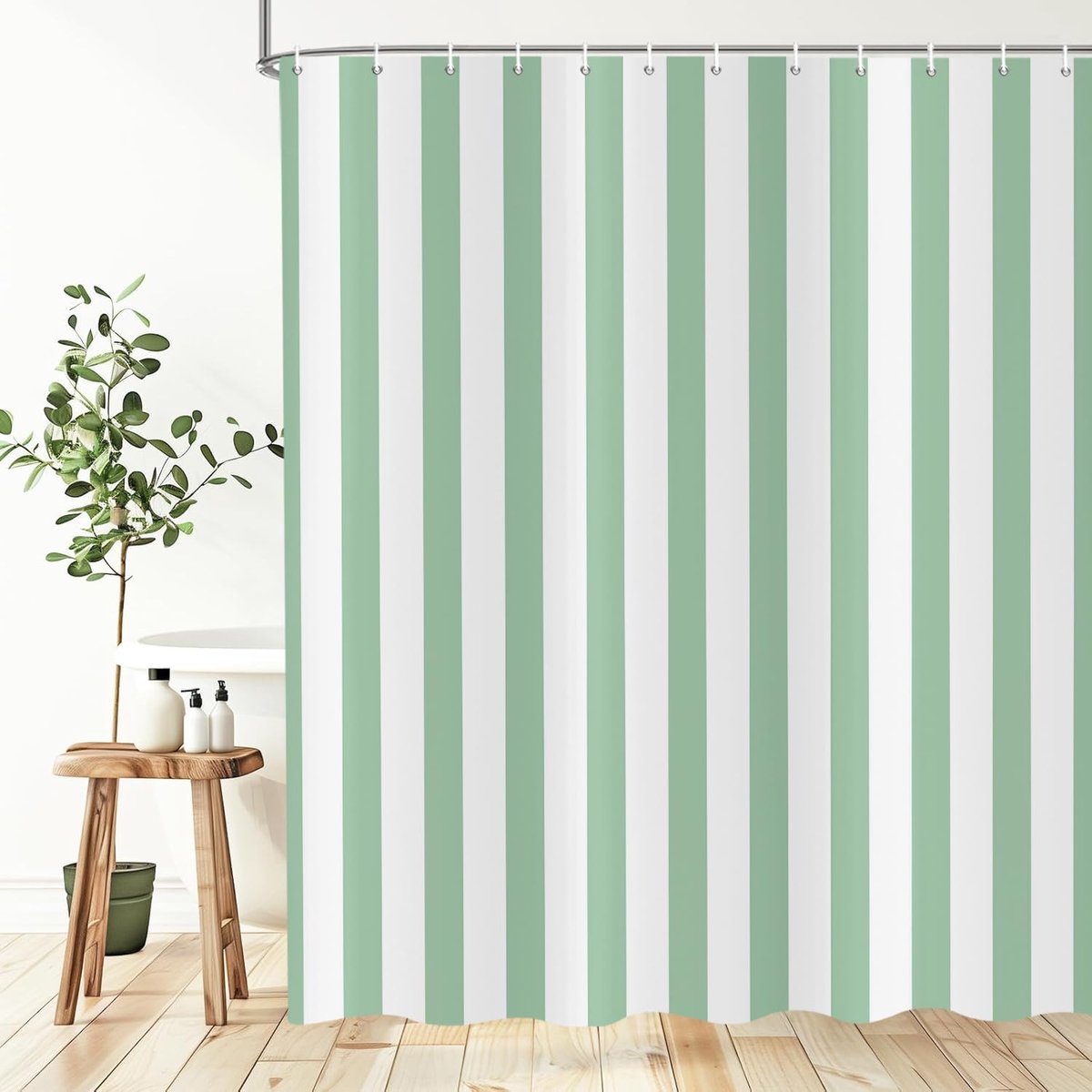 Douchegordijn gestreept 180x200 cm - modern polyester - waterdicht en wasbaar - stijlvol voor je badkamer - ShopVlot