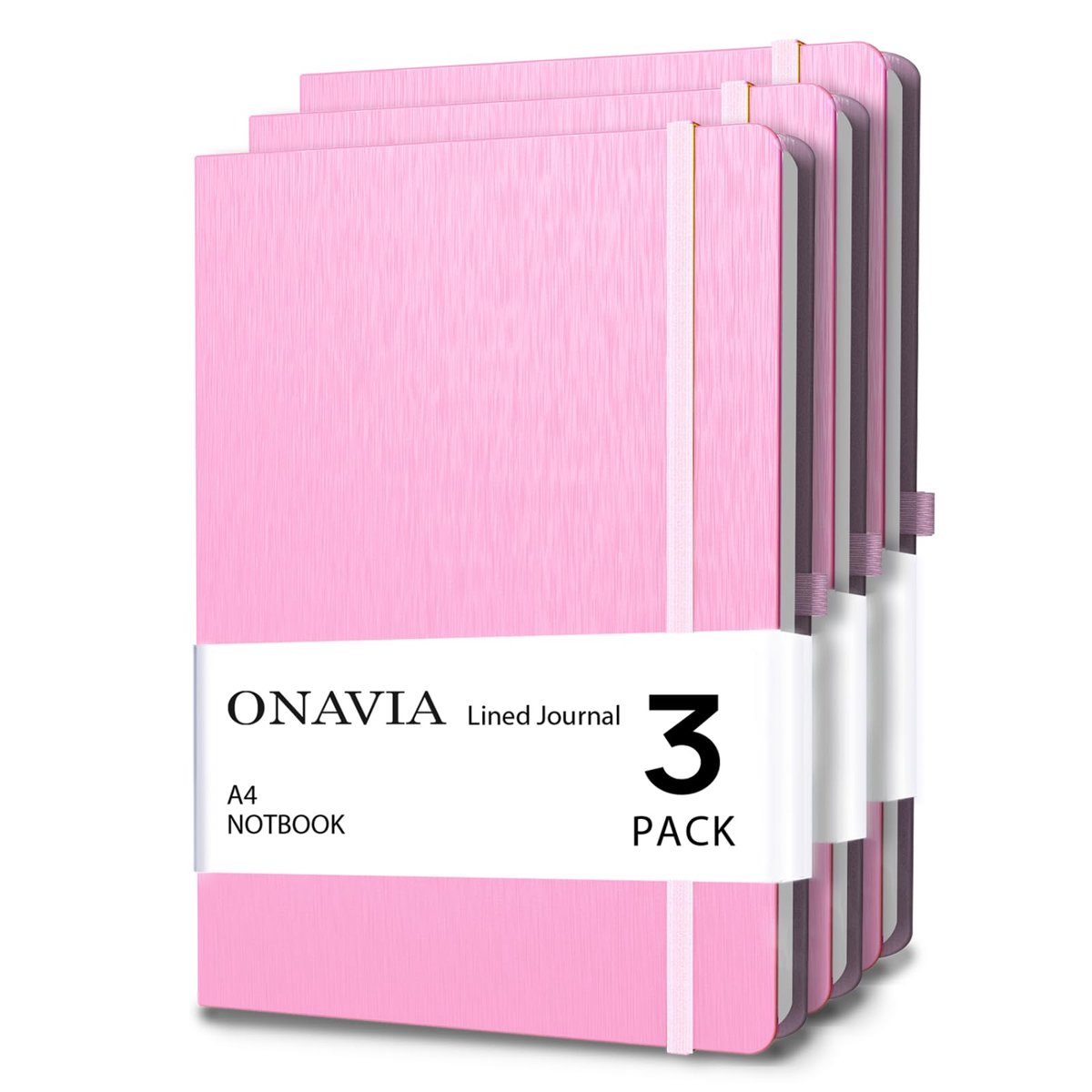Notitieboeken A4 Hardcover 3 Pack - Gelinieerd Papier - 160 Bladen - Perfect voor Werk en Notities - ShopVlot