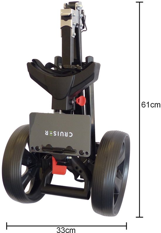 Golftrolley - Ultralicht 3 kg - Compact Inklapbaar - 2 Wielen - Verstelbare Handgreep 90–110 cm — afbeelding 2