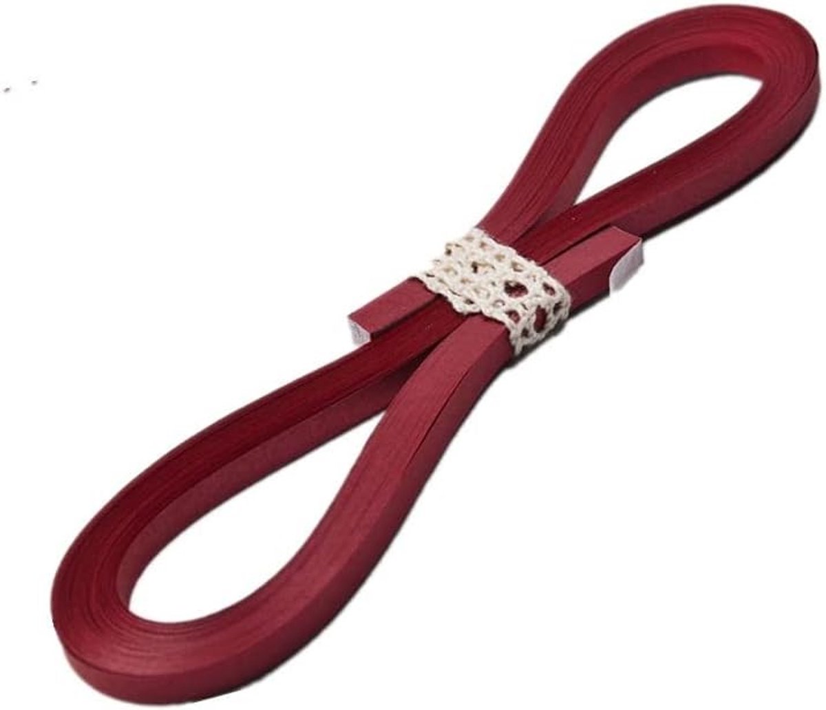 Metallische Quilling Papierstroken 10mm voor Creatief Kaarten Maken - Cranberry Kleur, 60 Stuks, Perfect voor Hobbyprojecten en Decoraties