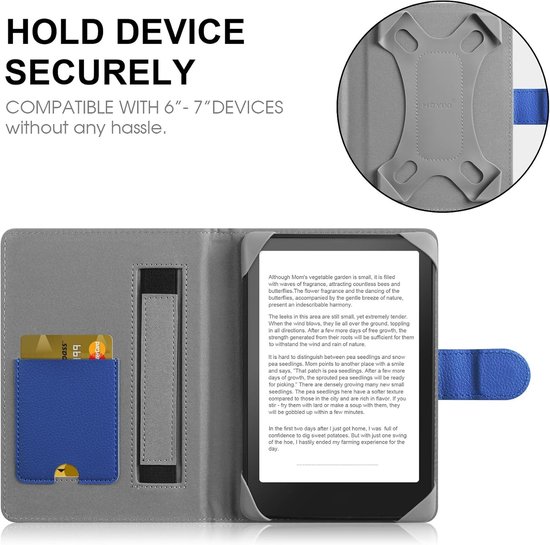 Universele E-reader Hoes voor 6" en 6.8" Pocketbook, Tolino, Sony en Kindle - Leer Beschermhoes voor Kobo Clara HD en Paperwhite — afbeelding 4