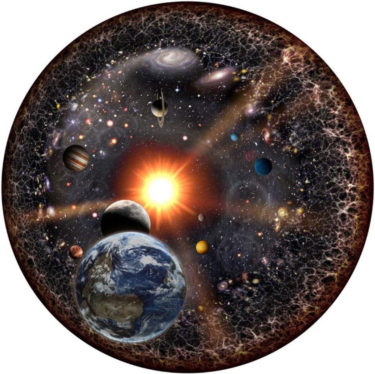 Puzzel van 1000 Stukken van het Zonnestelsel met Zon, Aarde, Jupiter, Venus en Meer voor Kinderen en Volwassenen
