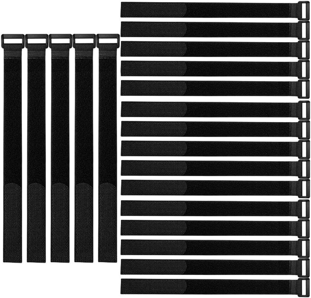 20 Stuks 30 X 2 cm Herbruikbare Nylon Kabelbinders, Verstelbare Kabelstrips en Multifunctionele Cinchriemen voor Organisatie en Beveiliging
