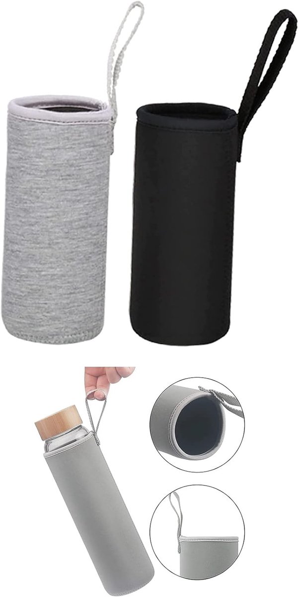 Neopreen flessen- en waterzakken set van 2 - isolerende thermohoes - geschikt voor theeflessen en theepotten - ShopVlot