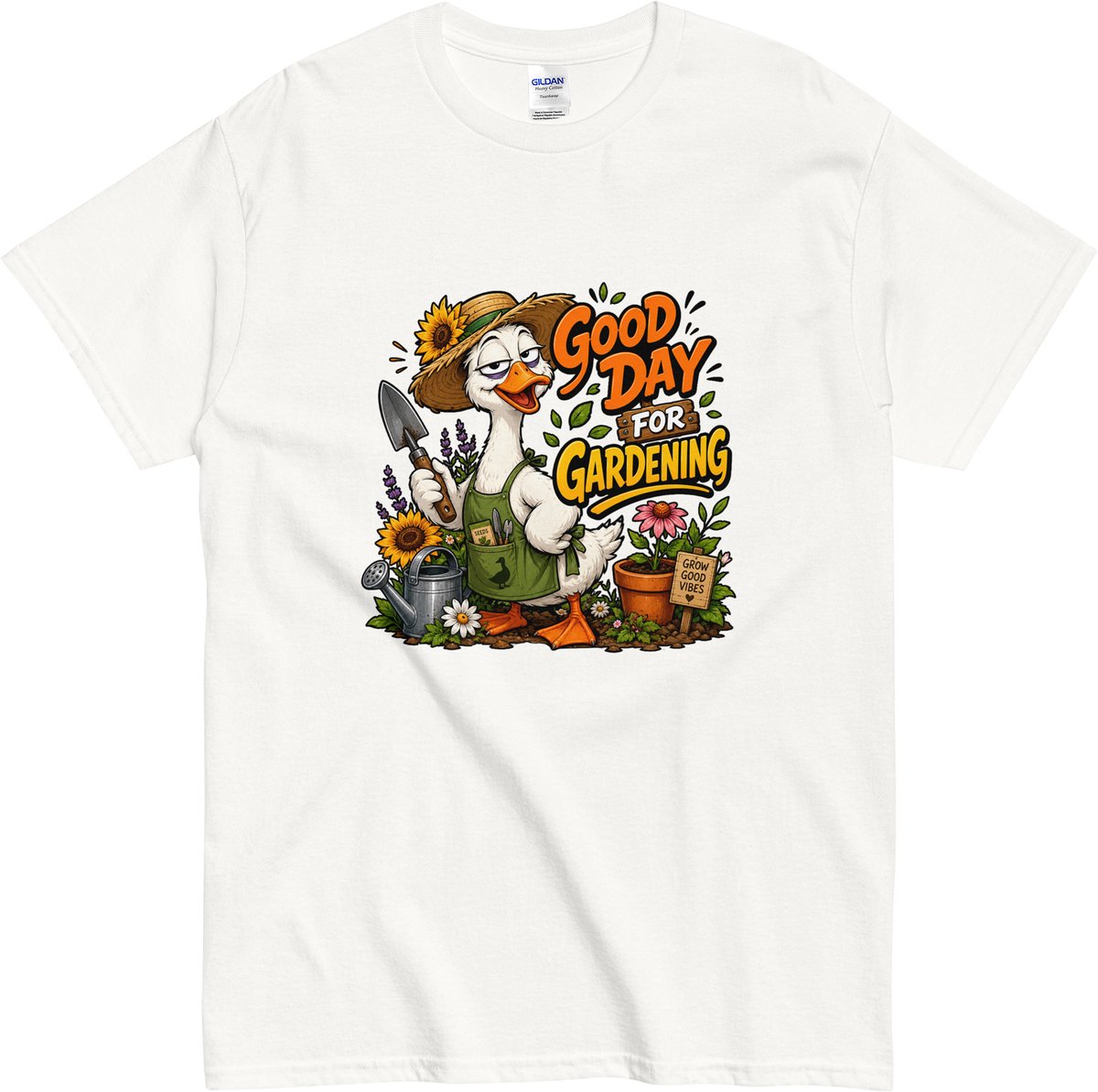 Grappig Heren en Dames T Shirt - Good Day For Gardening - Tuinliefhebber Cadeau - Wit - S