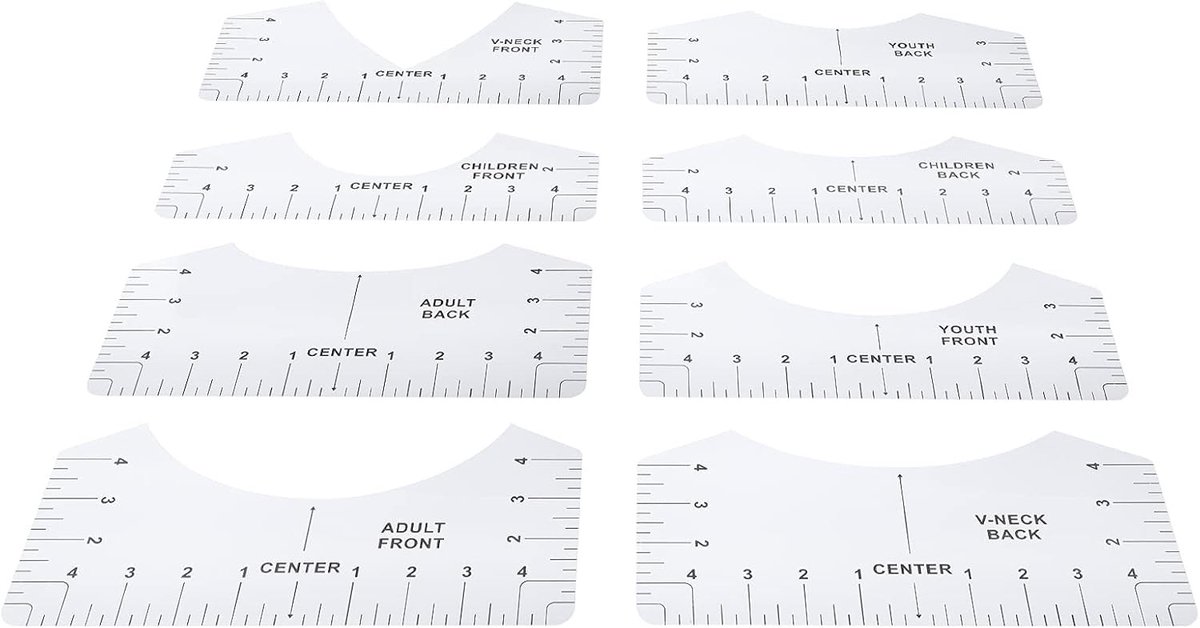T-shirt Ruler Gids voor Perfecte Uitlijning en Sublimatie - Handige Accessoires voor Naai- en Knutselprojecten met Warmtepers en HTV