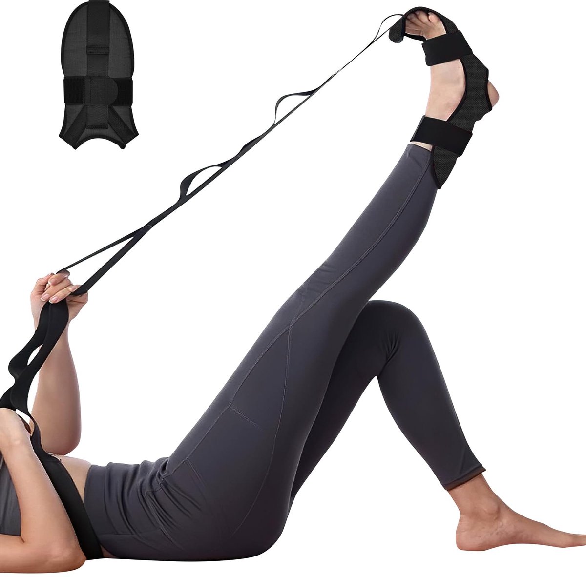 Yoga-stretchband 7 lussen - zeer elastische gymnastiekband - TPE-spanbanden - ideaal voor het rekken van de beenspieren - ShopVlot
