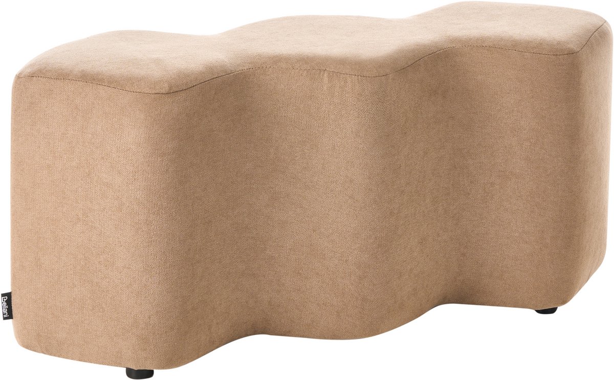 LITTLETON - Gestoffeerd bankje - Beige - Polyester