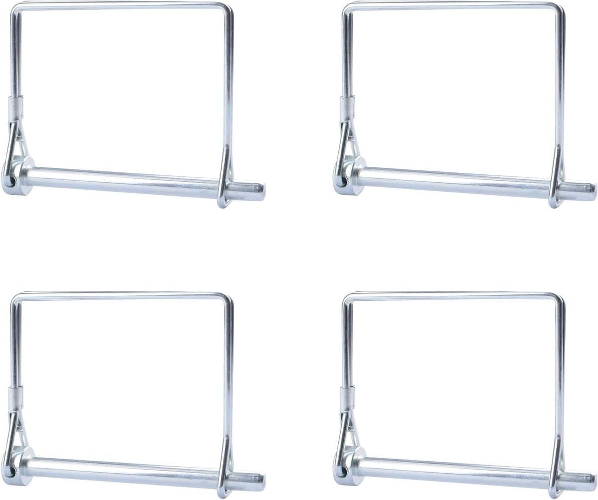 4 Stuks D Pins voor Veiligheidskoppelingen, Sterke Metalen Hitcher Pins voor Aanhangwagens en Tuinmachines, 6mm