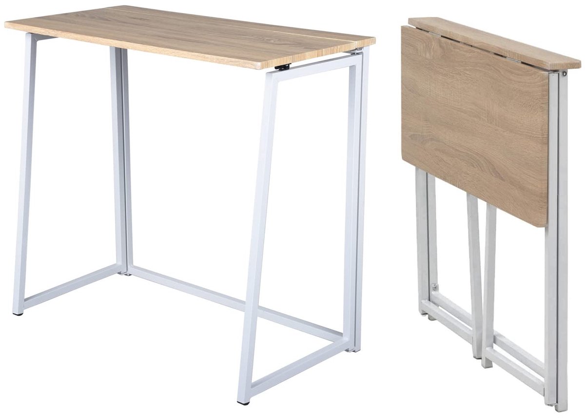 Bureau opvouwbaar 80x41,5cm - PVC en metaal - ruimtebesparend - ideaal voor thuiskantoor - ShopVlot