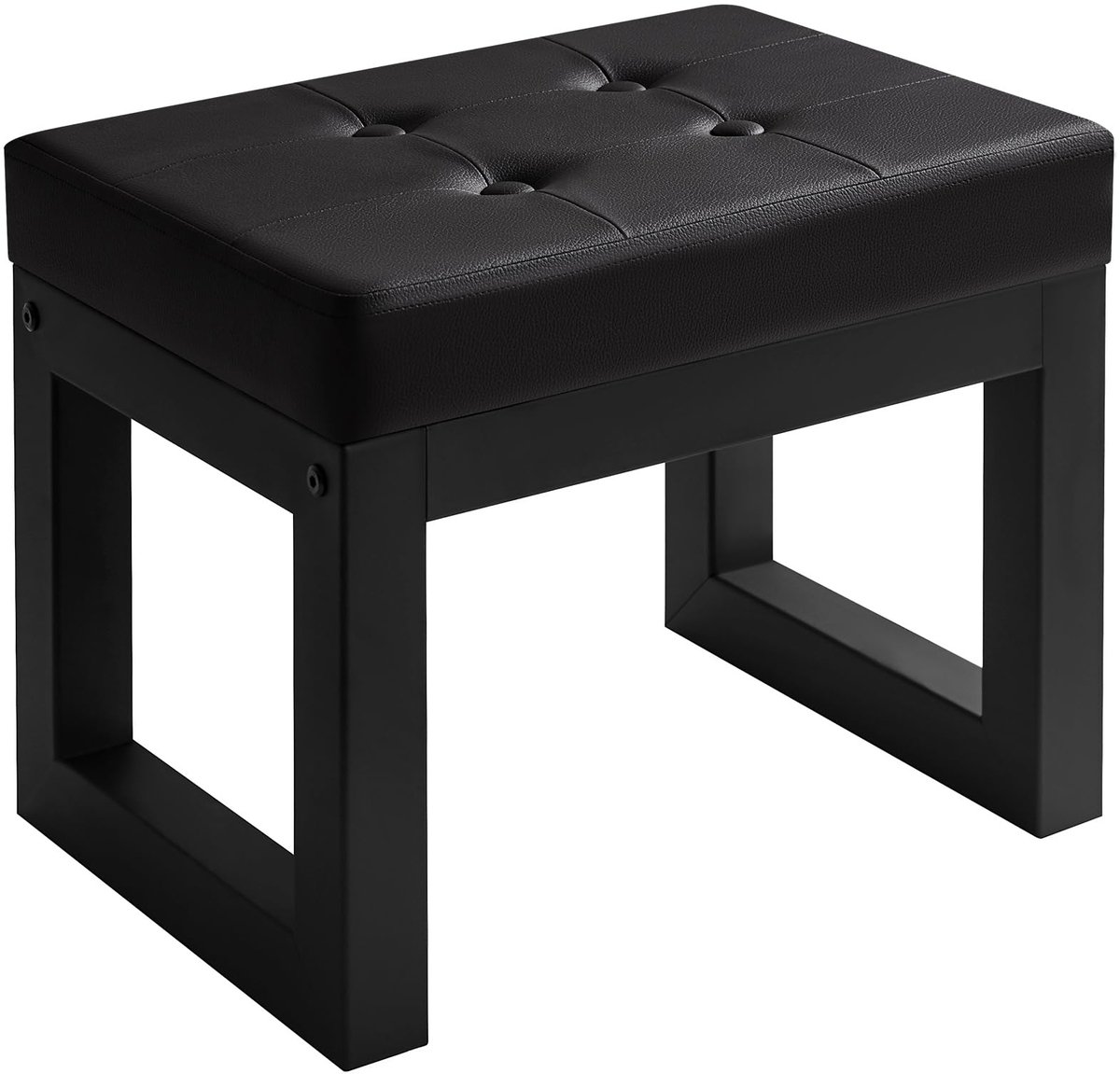 Voetenbank ottomane 40,6 cm - rechthoekig PU-leer - gevoerde zitting - perfect voor woonkamer - ShopVlot