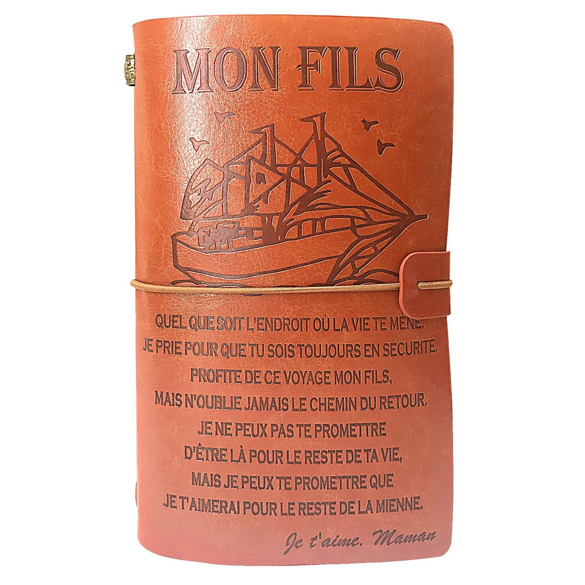 Notitieboek met maan draad - leer - vintage uitstraling - ideaal voor dagboekschrijvers - ShopVlot