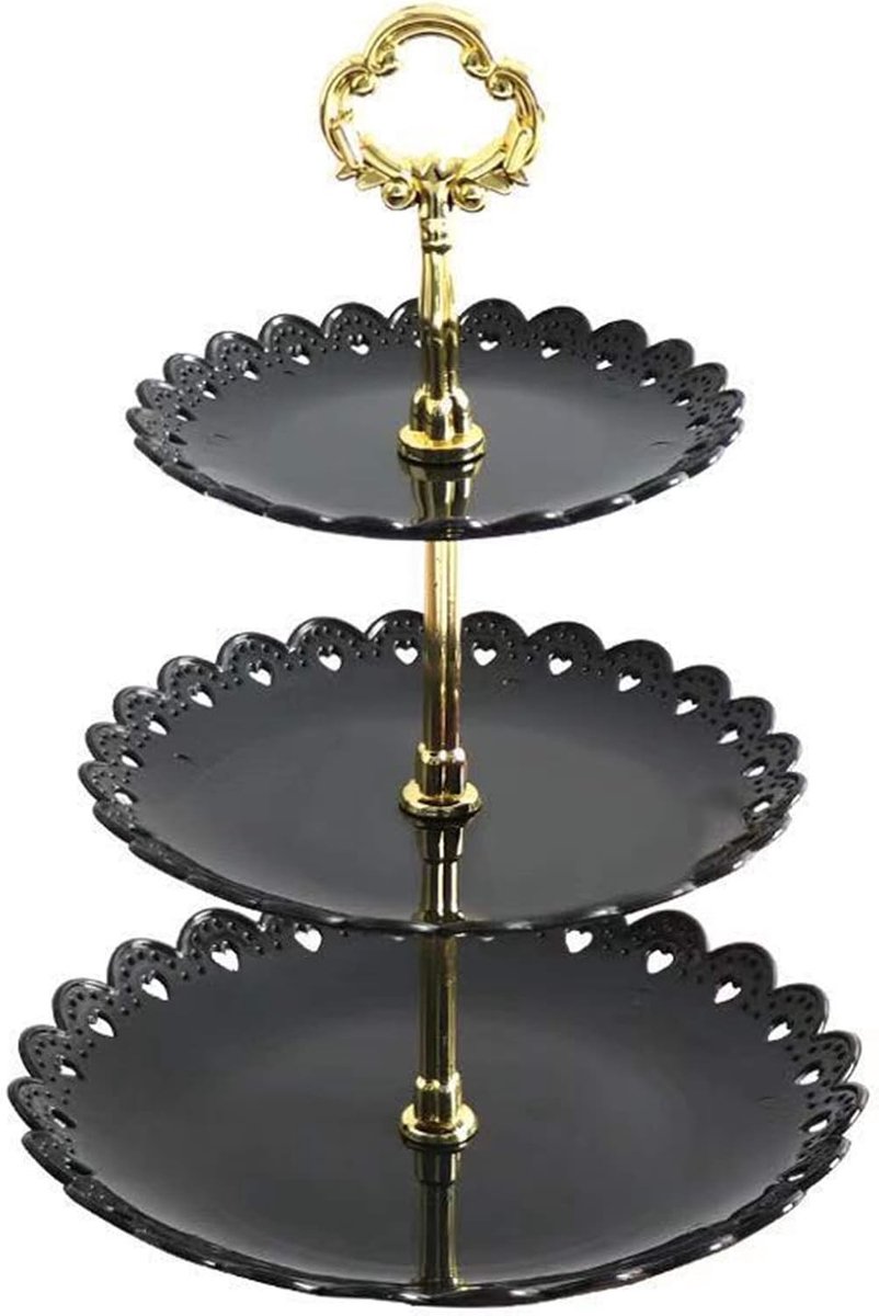 Elegante 3-laagse Dessertstand voor Cupcakes en Snoep - Perfect voor Bruiloften, Verjaardagen en Feestjes