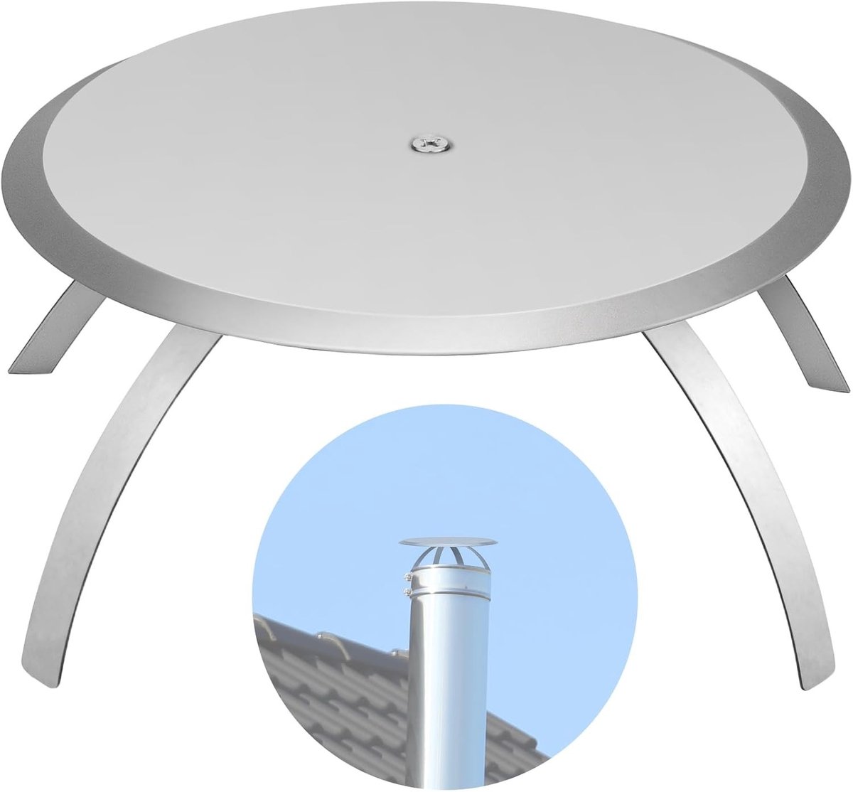 Chimney Hole Cover 160 mm - RVS Afdekking voor Kachelpijpen - Universele Wanddoorvoer voor Schoorsteenverbindingen