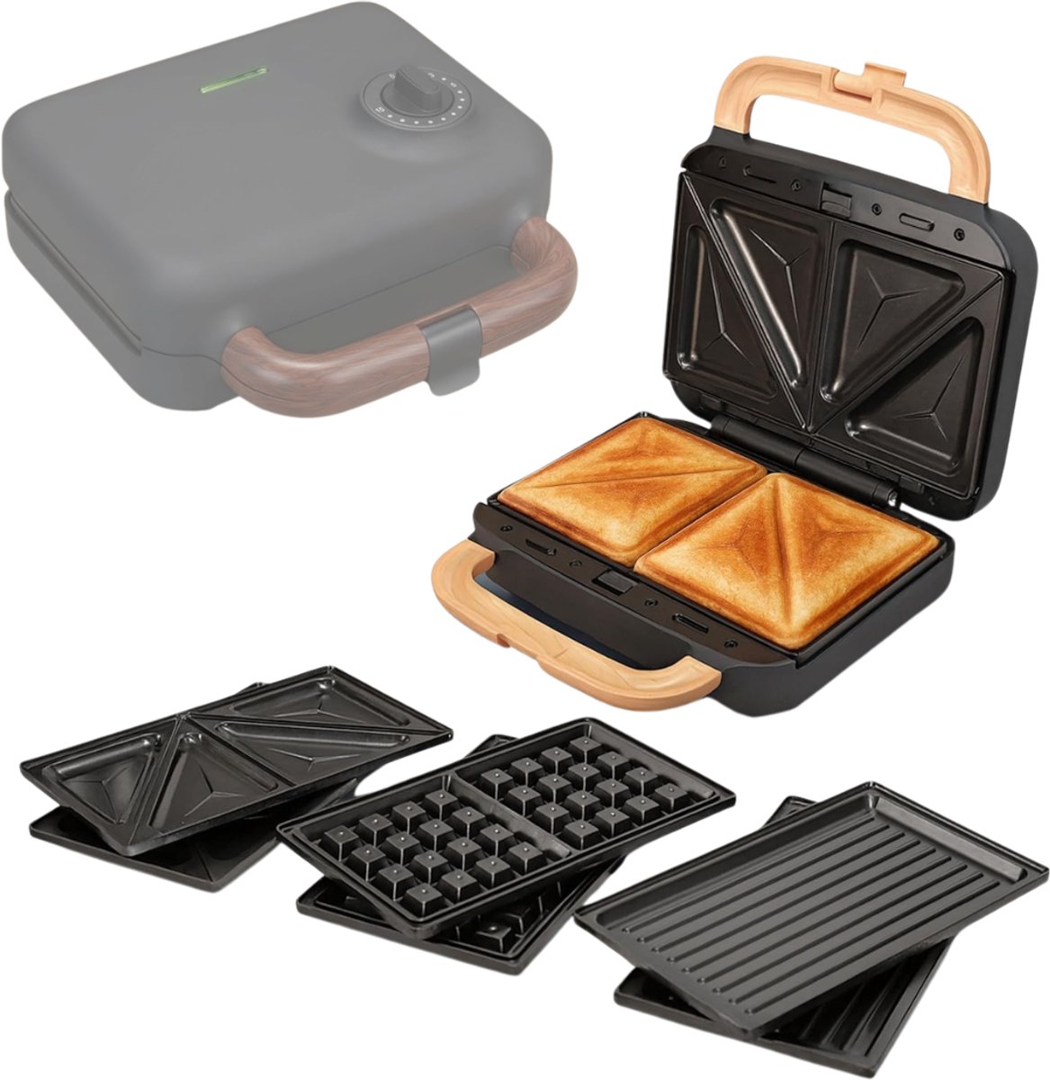 CRLYN® Tosti Apparaat - Broodrooster - Tosti IJzer