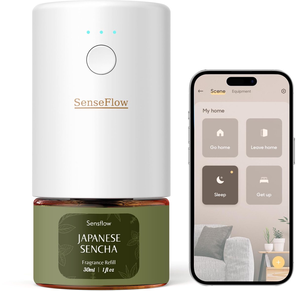 Aroma diffuser voor etherische oliën - wifi SF101S Pro - waterloos en ultrasoon - 120 dagen geur voor thuis - ShopVlot
