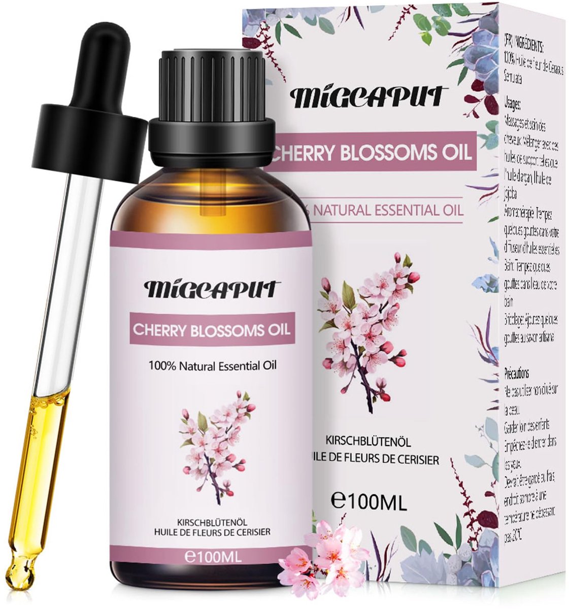 Etherische olie 100ML - Kersenbloesem - 100% natuurlijk - Ideaal voor ontspanning - ShopVlot