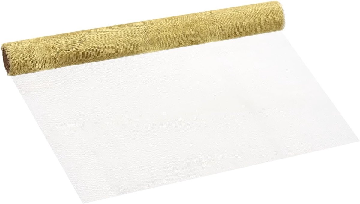 Brass Woven Mesh Screen Rol 30cm x 1m, 40 Mesh Filter voor Ventilatie, Raambeveiliging en Huisdierafscherming in Geel