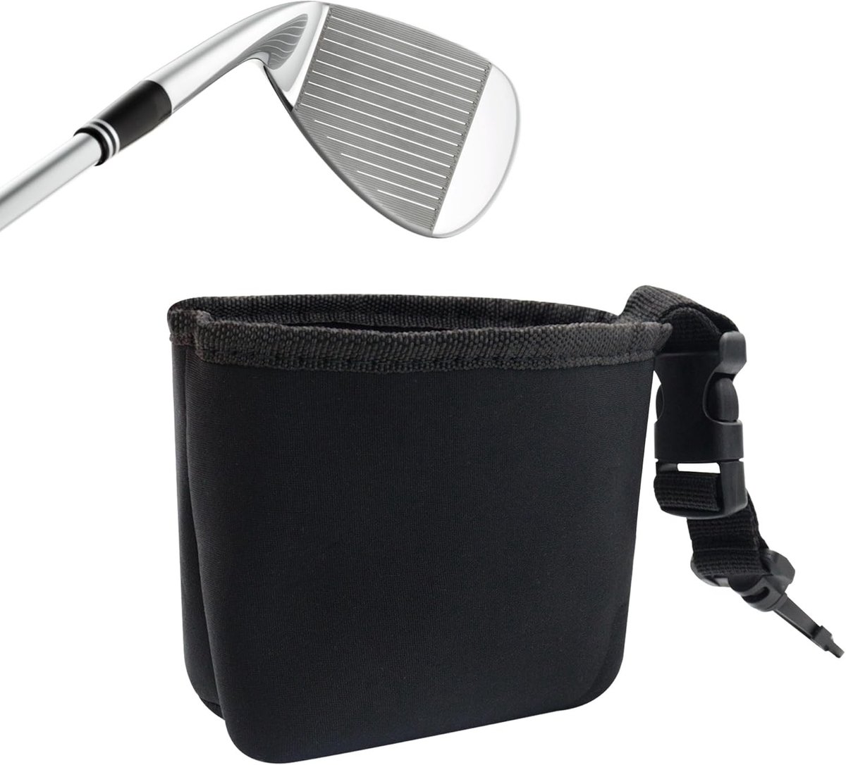 Draagbare en Waterdichte Golfclub Reinigingszak met Afneembare Clip voor Efficiënte Grasverwijdering en Schoonmaken van Groeven - Ideaal als Golfaccessoire en Cadeau voor Golfers