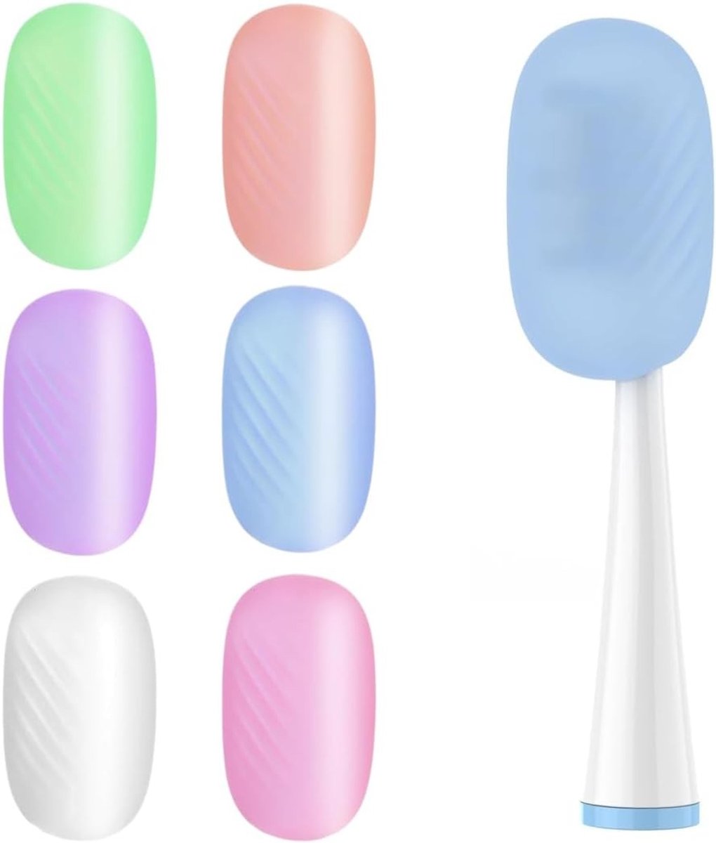 6 Stuks Silicone Tandenborstel Beschermhoezen - Bescherming voor Tandenborstelkop, Ideaal voor Reizen, Thuis, Kamperen en Hotels