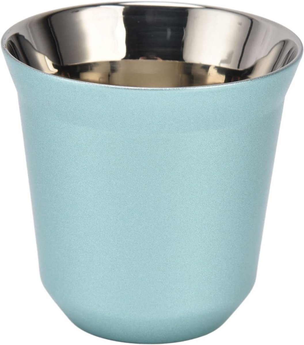 Dubbele Wand Koffiemok van RVS, Isolerende Espresso Cup, Handmatige Theemok voor Keuken (80ML)