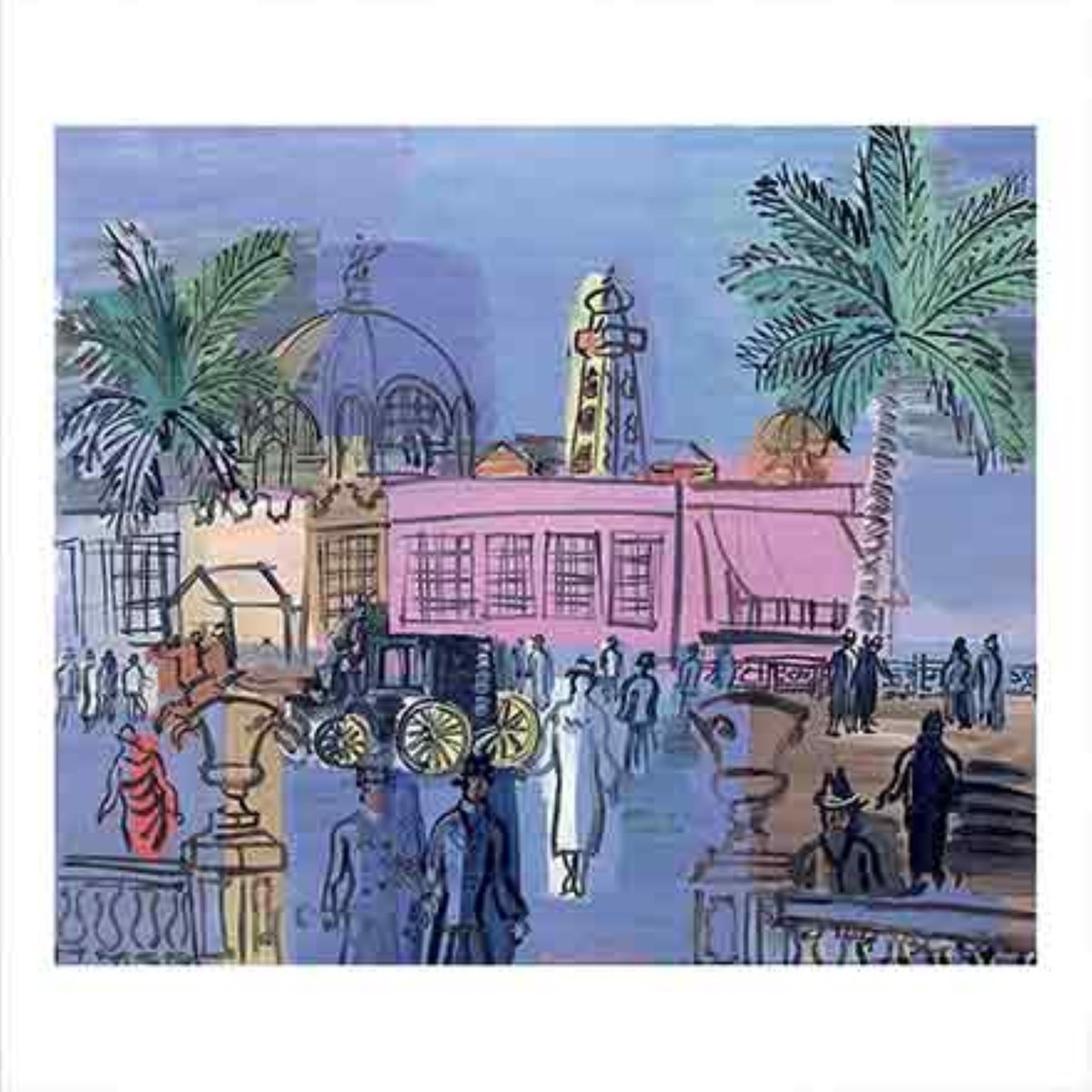Luxe Wenskaart Artige Kunst a la Carte - Wenskaarten - Kunstkaart - The Casino On The Jetty Nice 1926 - Dufy Raoul 1877-1953 - Serie Tracks Art - Artige - Kaart - 1 Stuks - In Folie - Gratis Verzonden - Hoge Afnamekortingen - 13.8x13.8cm