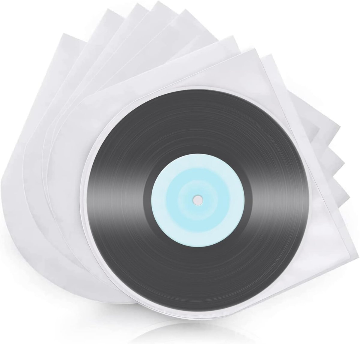 Semi-transparante antistatische vinyl binnenhoezen voor 12 inch grammofoonplaten - 50 stuks, bescherming, opslag, kwaliteit