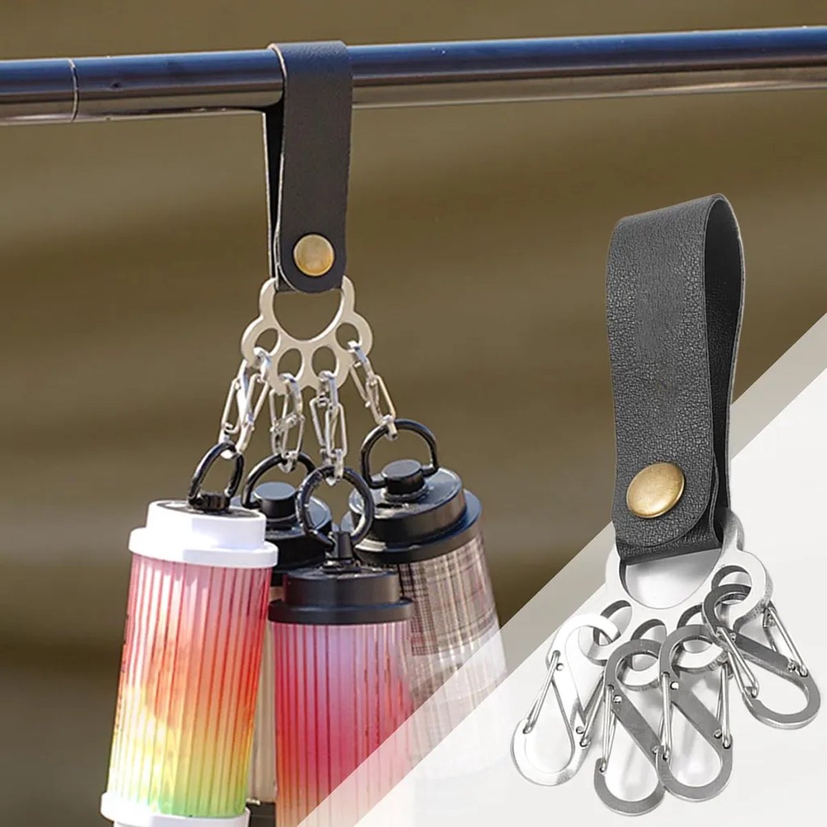 Hanger in de vorm van een kattenpoot – een sleutelhanger van roestvrij staal in de vorm van een klauw, geschikt om tassen/accessoires aan te hangen.