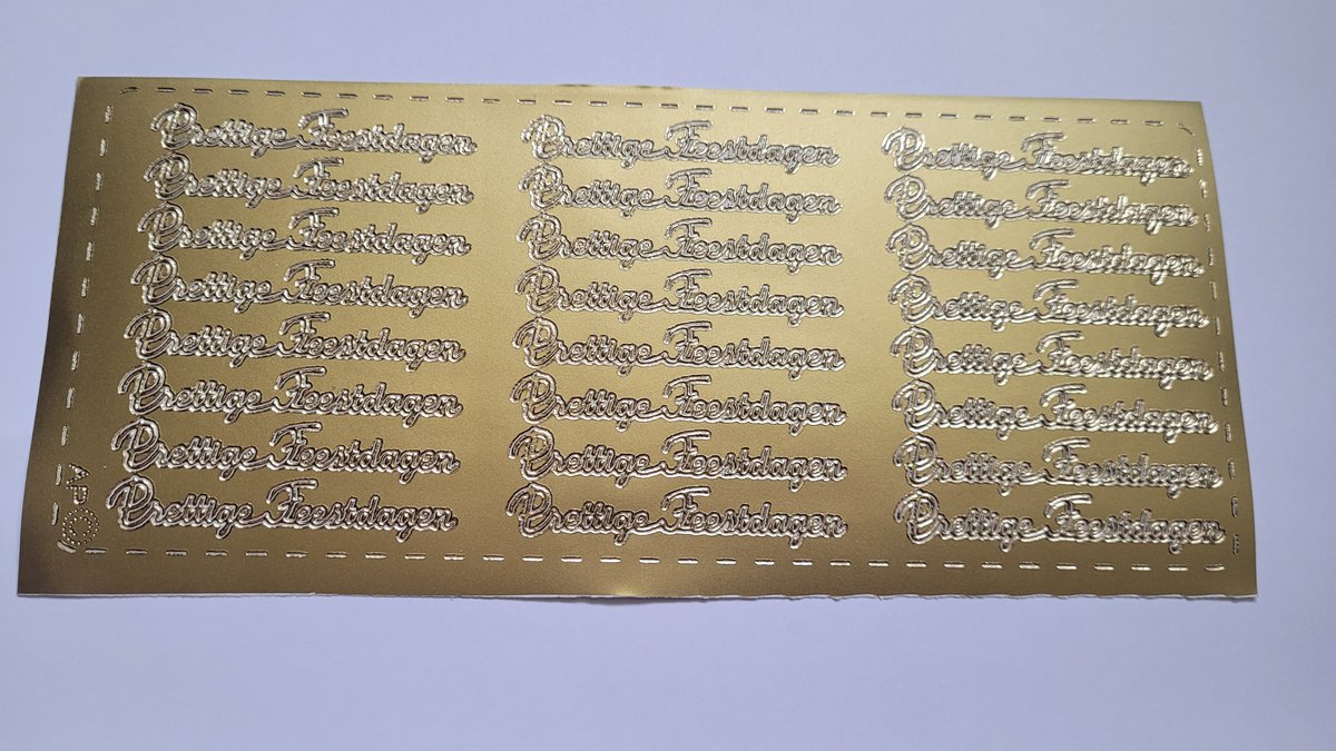 Pickup hobbysticker 2 stuks per verpakking 162 Prettige Feestdagen goud