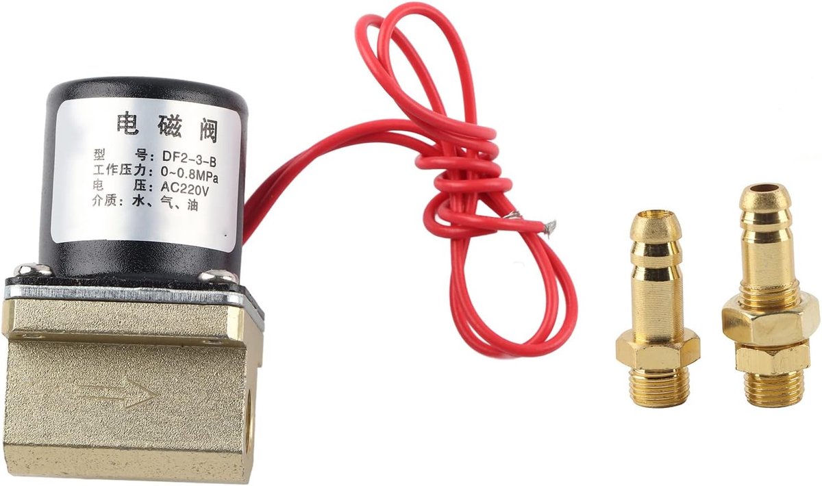 Welding Machine 2 Way Brass Valve G1/8" 0-0.8MPa for Water Air Gas Oil (AC220V) - ShopVlot