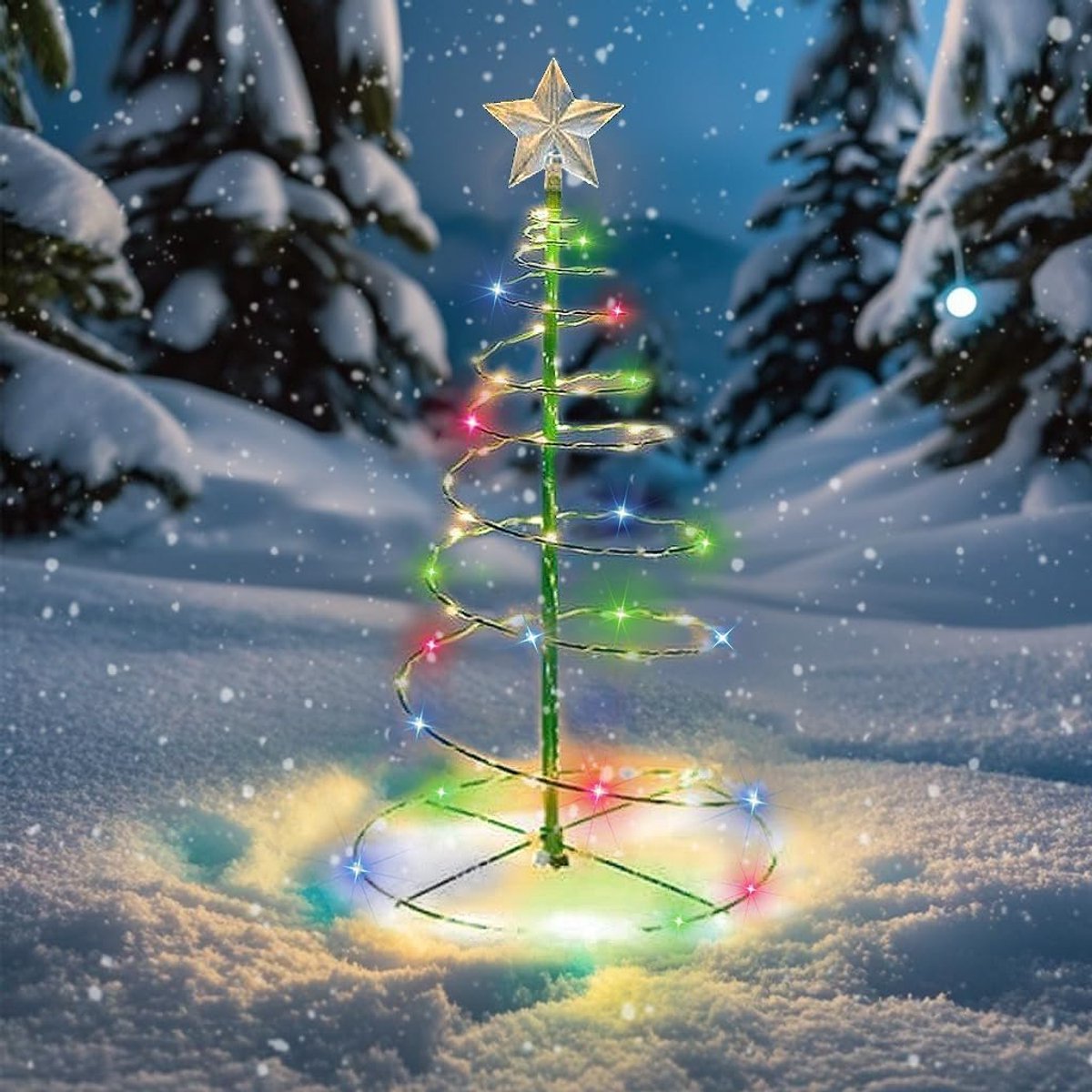 Kerstverlichting buiten - zonne-energie - gekleurde lichtjes - sfeervolle tuinverlichting - ShopVlot