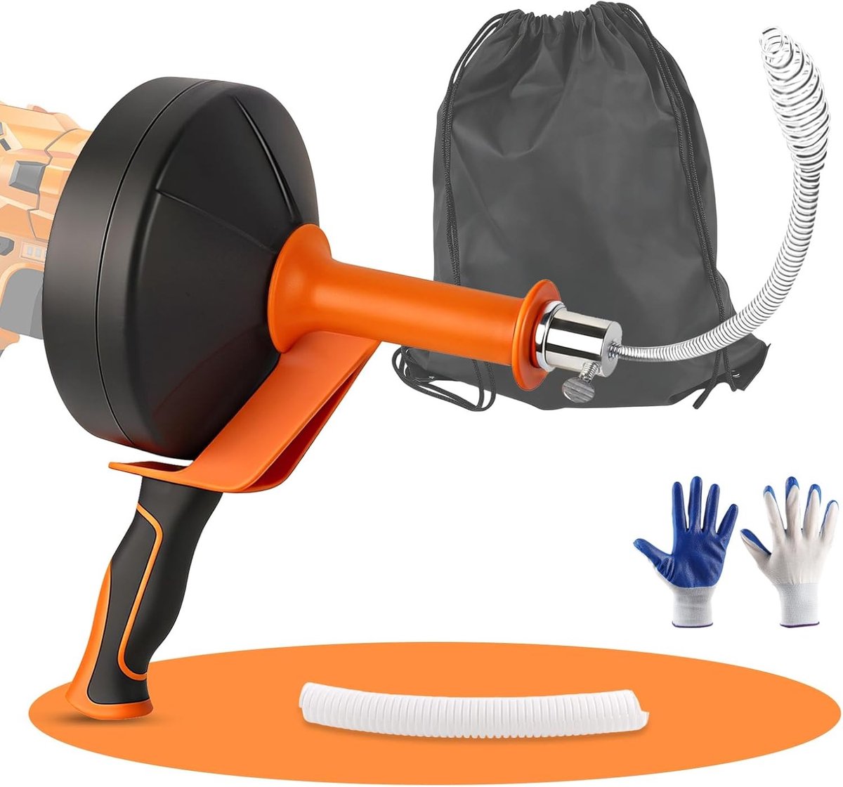 Buisreinigingsspiraal - Geen Kleur - 10 m - Flexibele Reiniger voor Keuken en Badkamer - Handmatig en Elektrisch Gebruik