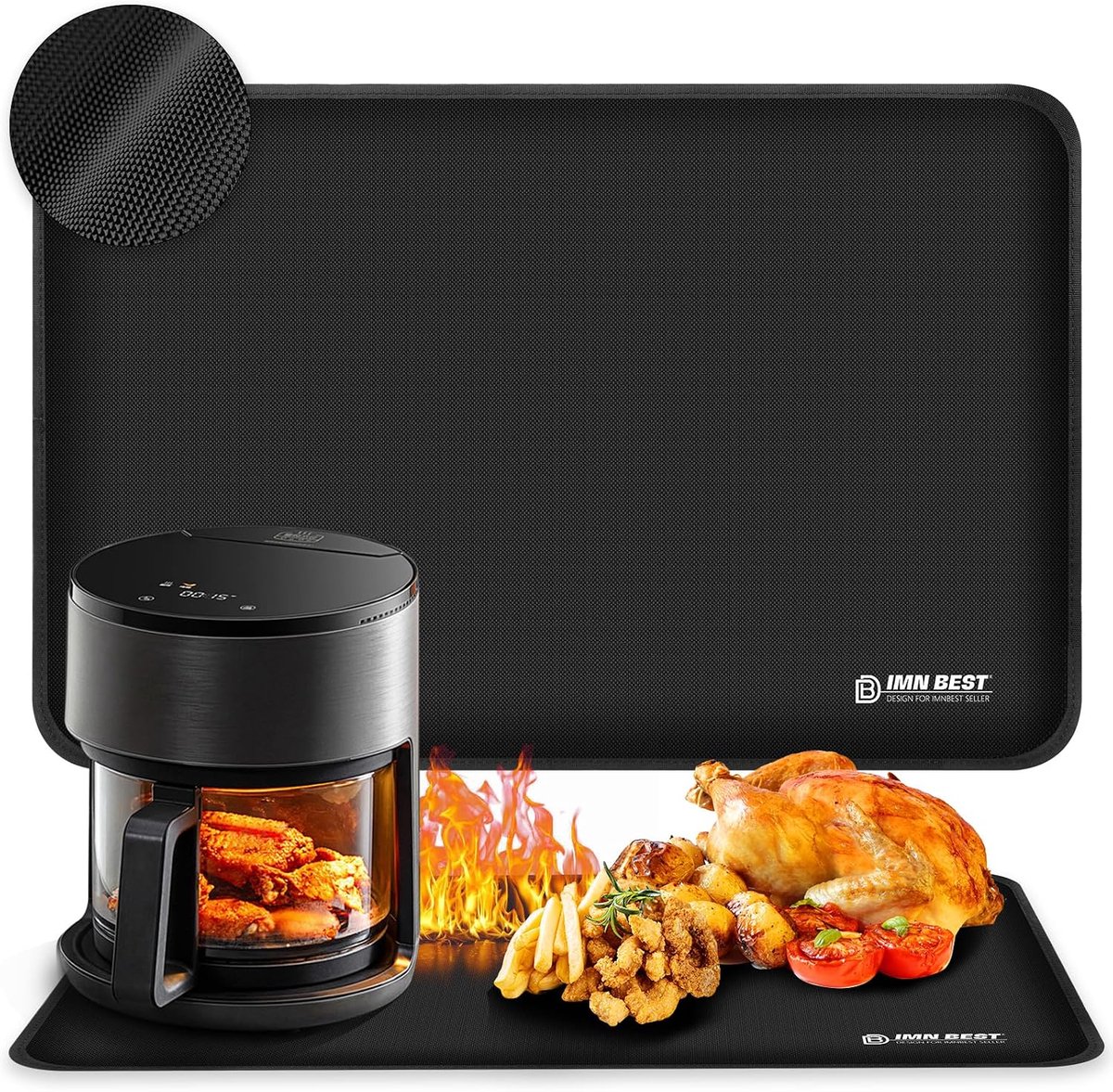 Heat-resistant mat, heat-resistant mat for air fryer, fireproof underlay for kitchen worktop, worktop protection - ShopVlot