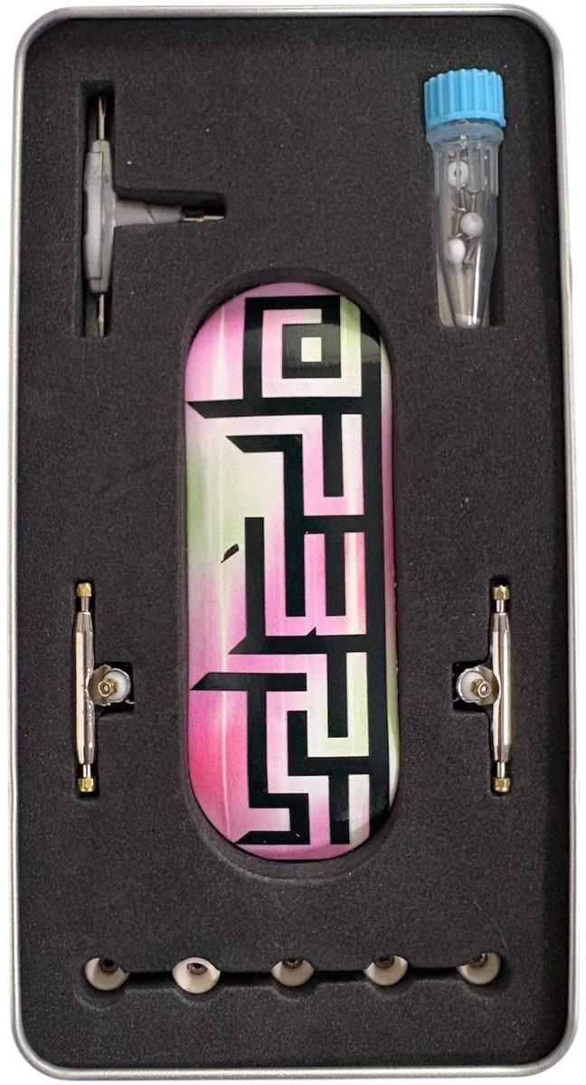 Vingerboard set up compleet - 34 x 96 mm handgemaakt ahorn houten deck - medium concave medium kick - ShopVlot