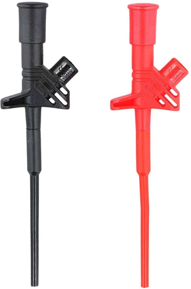 Professionele Flexibele Testprobes voor Multimeter, 2 Stuks P5004 Haakclip voor Snelle Isolatie Test, Elektronische Accessoires voor Gemakkelijk Meten
