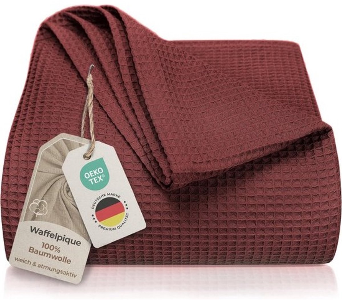 Lichtgewicht Wafel Pique Sprei/Plaid 100% Katoen 150x200 cm - Zacht & Ademend